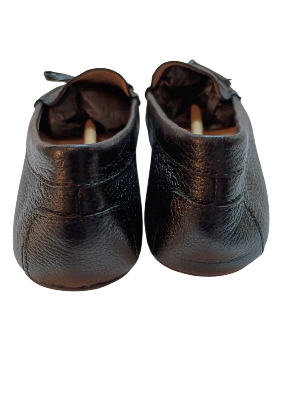 Michael Kors Everett Mocs Loafer Women 5.5M Black Leather Gold SlipOn w/Box NWOT - Picture 6 of 7
